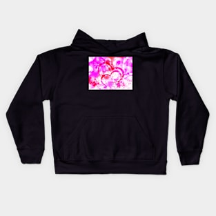 Abstract love hearts Kids Hoodie